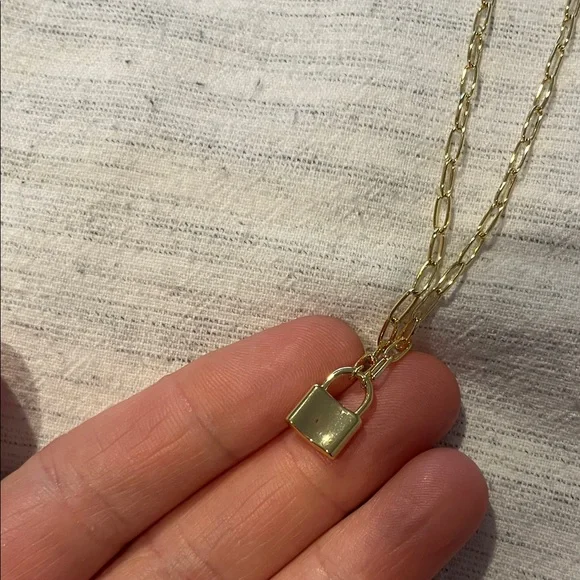 Gorjana Gold Padlock Necklace - Picture 2 of 6
